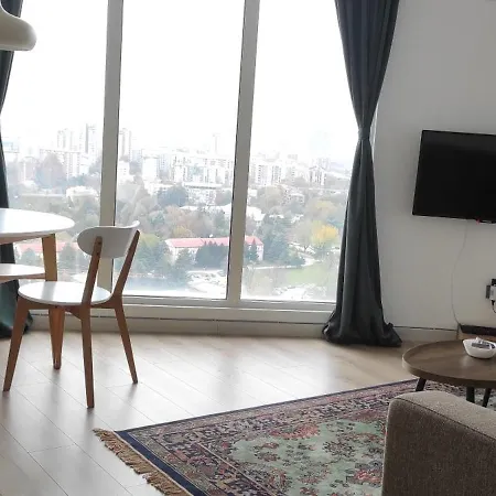 Apartament Skopje Best View Apartment 23Rd Floor - Perfect For Long Stays - Sky City Complex